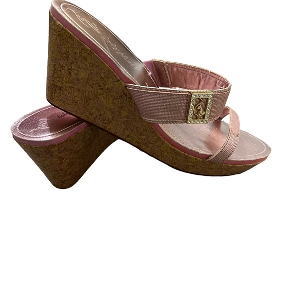 babyphat Shoes - babyphat Pink and Brown Wedges size 10